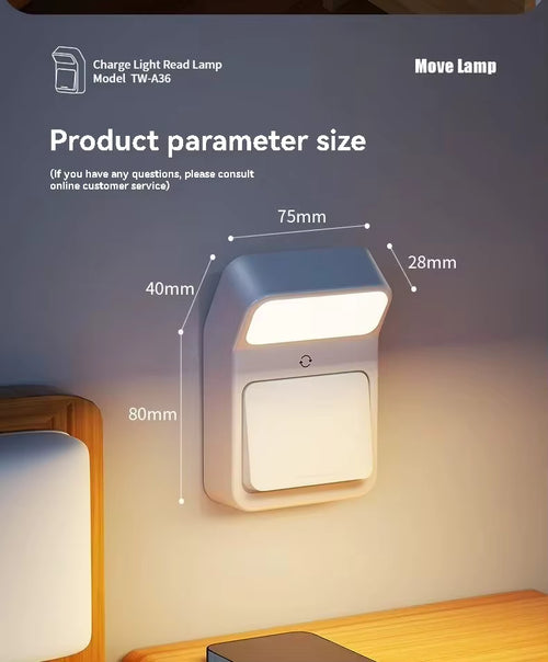 Aleaf magnetic wall lamp mounted on wall, warm light on