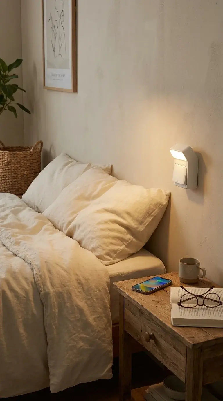 Aleaf rechargeable magnetic wall lamp lifestyle shot